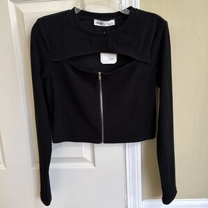 NWT elodie cutout zipper top